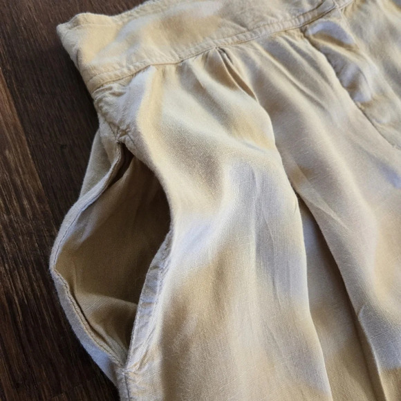 BILA 77 Ayala Pant Extra Wide Leg Palazzo Tan Elastic Waist 100% Rayon - Picture 6 of 12